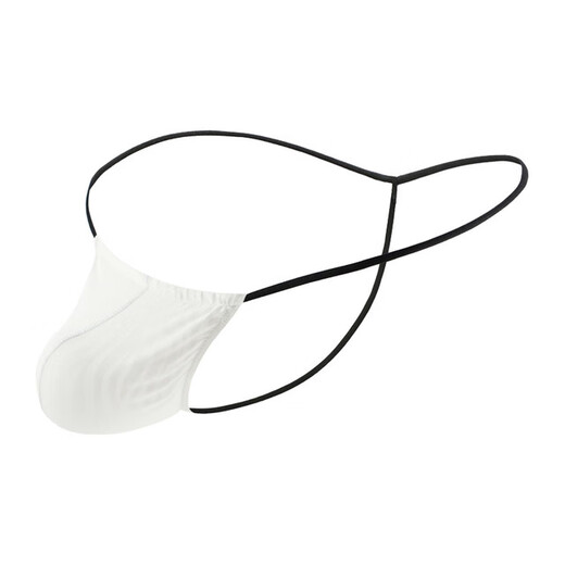 Meridian dry one-thread thong men's mesh men's underwear corrugated low-waist leaking buttocks thin belt pants comfortable and breathable pants black L one size