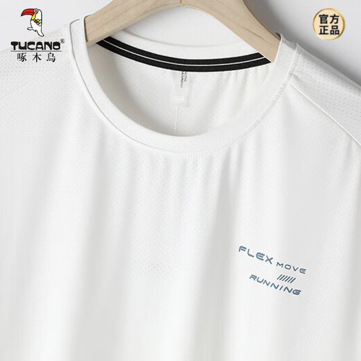 
Woodpecker (TUCANO) ice wire mesh quick-drying round neck short-sleeved T-shirt for men in summer outdoor fitness jogging T-shirt breathable and comfortable C3BHT-HC9905A white L 100Jin [Jin equals 0.5 kg]-120Jin [Jin equals 0.5 kg]