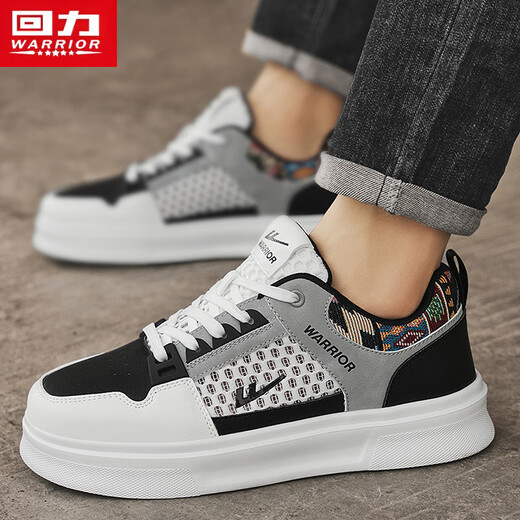 Warrior shoes men's versatile men's shoes casual sports shoes men's L699C white/gray/black 39