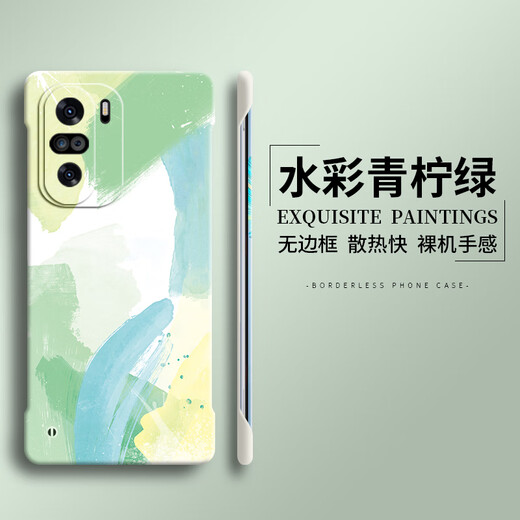 劲国兴水彩适用红米k40手机壳k40pro新款Redmi无边框s秋冬pro+女k30游戏增强k20男的版款壳套I纪念保护防 PC无边框-古董白-3523BL碧海蓝SYH 红米 K20 Pro