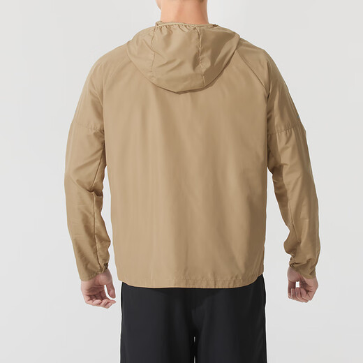 耐克（NIKE）男梭织快干运动套装 杏茶色薄款夜跑健身训练服潮流时尚休闲衣裤 DD4747-297连帽夹克外套 2XL