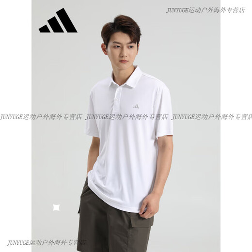 阿迪达斯 （adidas）短袖polo衫男士商务休闲上衣 透气翻领运动速干T恤 白色_速干透气_IN6625 畅销 M 推荐165-175cm_60-70kg