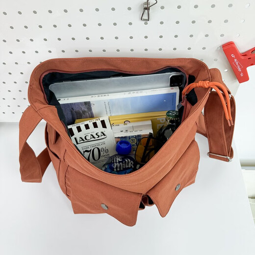 Französische, Deutsche und Lu Crossbody Bag Herren Trendy Marke Workwear großer Kapazität Japaner Umhängetaschen Student Sport und ungezwungene Rucksack Senyu691 Weiß