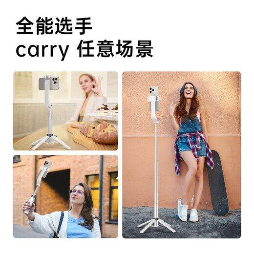 W&P 迷你自拍杆三脚架防抖云台360度旋转多功能直播落地手机支架手持拍摄旅行拍照神器便携蓝牙wp