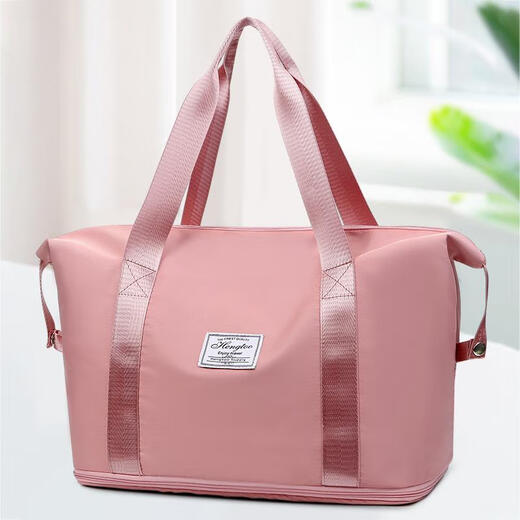 Manga colgante plegable de núcleo de balsa en la caja del tranvía con bolsa de bolso colgante adicional para la mano de la mano de la mujer Almacenamiento de viajes de gran capacidad gris
