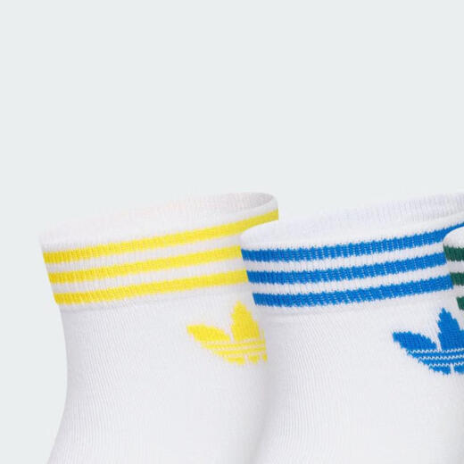 阿迪达斯 （adidas）Originals三叶草2025年男女ORI TREF ANK 3P袜子 KA9277 M