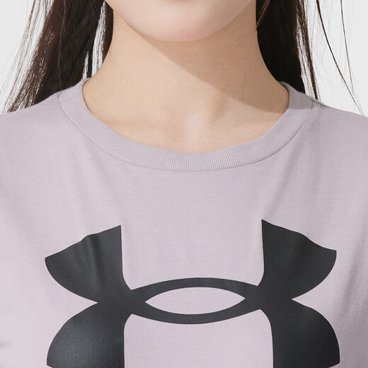 Set de deportes para mujeres de Under Armour 25 Nuevo verano cómodo transpirable camiseta de cola grande tejido tejido de dos piezas Camiseta de dos piezas + camiseta blanca l