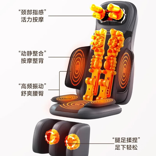 AUX massage cushion K48-3 (gift box) shoulder, neck, waist, back, legs, feet, whole body multi-functional massage cushion, kneading cervical spine massager massager, birthday gift for men and women