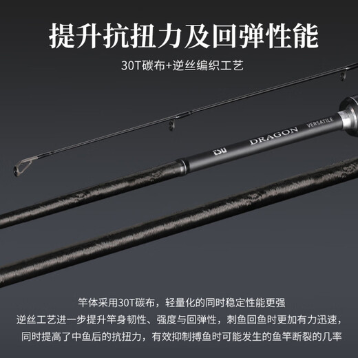 
Fishing House (TSURINOYA) DN general-purpose lure rod DRAGON long-range throw rod high sensitivity perch tilt mandarin fish sea bass rod transforming rod 682m DN general-purpose series SL-2.04 meters general-purpose straight
