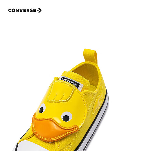 Converse Children's Shoes for Boys and Girls with Velcro Canvas Shoes 2025 Summer New Children's Cute Casual Shoes for Baby Yellow 25 Recommended Foot Length 15.5cm