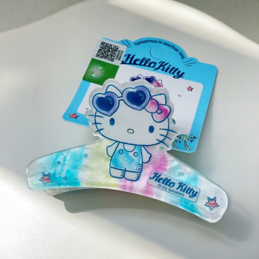 语森忆hello kitty发夹正版hellokitty夏日奶蓝色发饰少女刘海夹发抓鲨 12625对夹