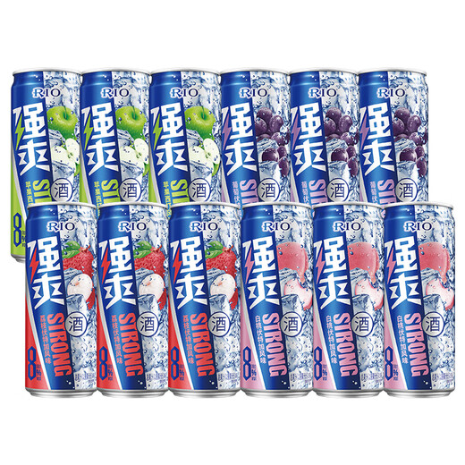 锐澳（RIO）洋酒 预调酒 鸡尾酒 果酒8度甜酒 强爽系列 330ml*12罐 中秋送礼