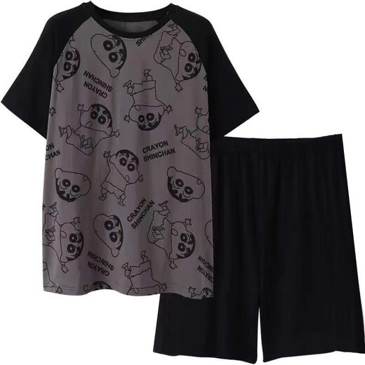 OU Miaoyu Herren-Pyjamas im Sommer Dünne Baumwollshorts Shorts Anzug Sommer Jugend lässig große Größe kann außerhalb von Heimkleidung getragen werden.