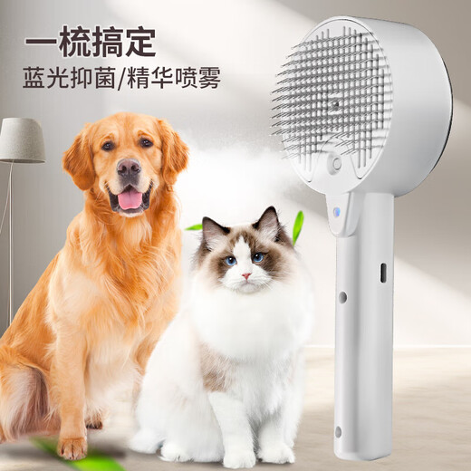 Japanese spray cat comb cat hair comb steam cat floating hair comb steel needle comb brush to remove floating hair artifact pet spray cat comb + essence-UV UV antibacterial style