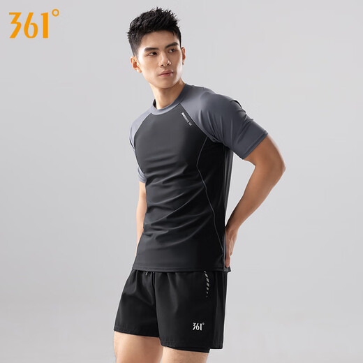 361 swimming trunks men's anti-embarrassing swimsuit suit swimsuit fake two-piece large-size flat-corner beach pants hot spring swimming equipment