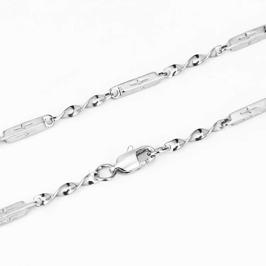 MZMZ Platinum Möbius Necklace PT950 Platinum Men's Versatile Melon Seed Chain Double Eleven Birthday Gift for Boyfriend Light Luxury Fashion Möbius Necklace-55cm