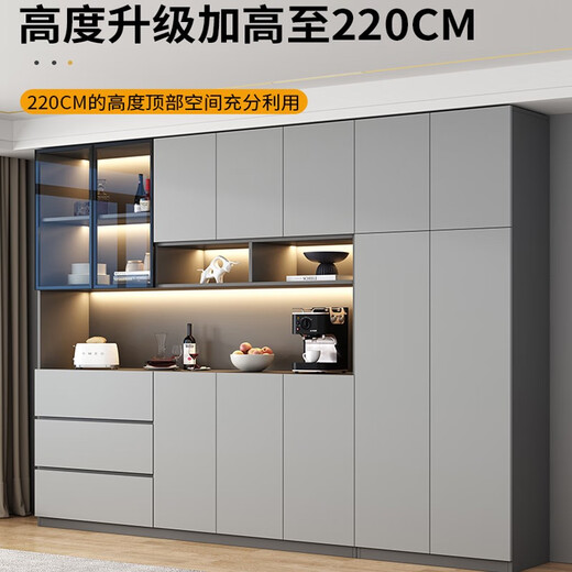 餐边柜一体靠墙现代简约客厅酒柜2024新款茶水柜轻奢储物柜可定制 款式15280*40*220 顺丰上楼包安