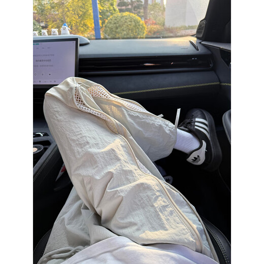 NASAWASSUP官方联名美式软壳速干冲锋裤男夏季侧拉链网格伞兵裤子男设计感 灰色A29-SD L 【建议110-130斤 】
