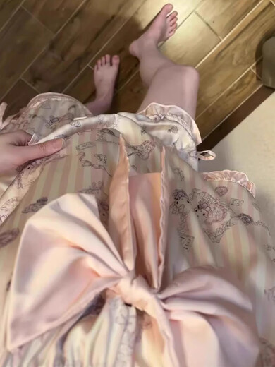 
Cut Yu Liuhong Bing Silk Short Sleeve Shorts Pajamas for Women in Summer 2025 New Cute Cartoon Bow Set Can Be Outdoor Home Clothing 13559 Lace Kitty 2XL