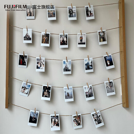 Fuji (FUJIFILM) instax instant camera 3-inch mini photo paper film roll 3-inch double pack + photo album + storage box * 2 + refrigerator magnet, including 20 white borders, official standard