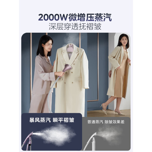 美的（Midea）挂烫机家用熨烫机蒸汽电熨斗2024新款全自动平烫一体机烫斗 [紫罗兰]2000W+大熨板