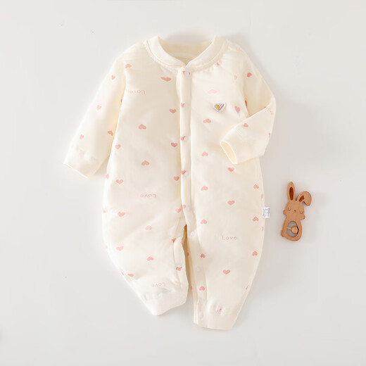 
Seven-picked daisy 40g cotton onesie baby onesie in autumn and winter boneless clothes thin cotton medium-thick climbing clothes one-piece warm outing clothes X6624 rice-bottomed bear strawberry 40g one-piece cotton jacket size 73 (14-16Jin [Jin equals 0.5 kg] suitable)
