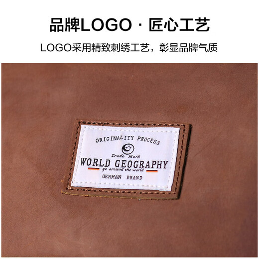 World Geography Leather Backpack Men's Retro's Retro Casual Backpack ordinateur portable de 15,6 pouces toile d'étudiant Sac à école d'étudiant Green