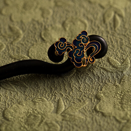 Su Shiliu ebony hairpin Xiangyun ancient style wooden hairpin Chinese style Hanfu hairpin birthday gift for wife and mother Xiangyun ebony hairpin
