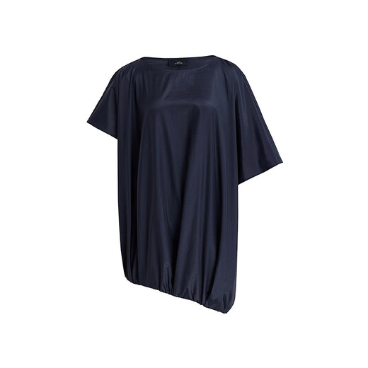 AUM (AUM) Easy Suit AUM AUM 2025 Summer New Shimmer Texture Asymmetric Sleeve Top Trousers Women Blue Top S