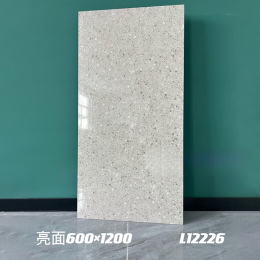 Dengyu Whole Body Bright Light Terrazzo Tiles en céramique 600x1200 Chaîne de vêtements de restauration Bureau de bureau Hôtel Tiles de plancher Q12609 7501500