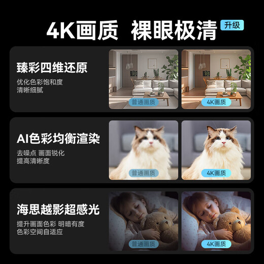 Huawei Smart Selection Hongmeng Smart Selection Puffin Camera 8 million monitoring home indoor security mobile phone remote conversational 360-degree night vision panoramic baby baby PTZ caregiver 3s4K built-in dual-core 128G two-way call