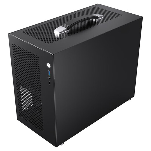 半岛铁盒（PADO）N4黑色MATX机箱 240水冷位/桌面便携式手提台式电脑主机外壳/迷你侧透玻璃/支持显卡长度360MM