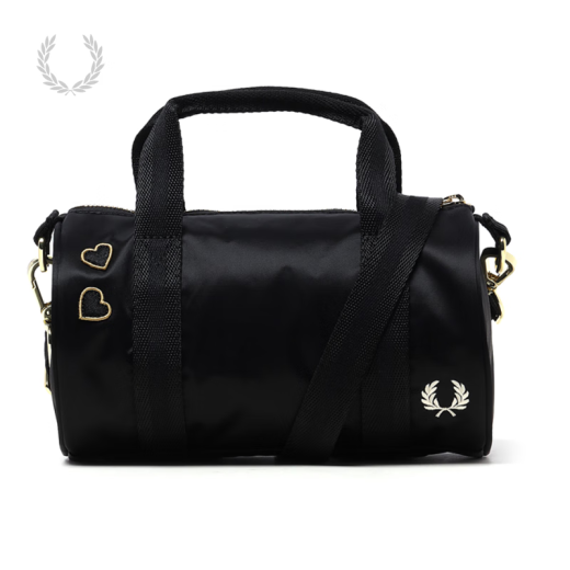 Fred Perry.Amy联名款女士休闲包2025夏麦穗爱心单肩手提包L9265 BKX/黑色