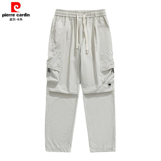 皮尔卡丹（pierre cardin）多口袋工装裤男2025春秋新款宽松直筒阔腿长裤青少年潮流休闲裤子 K9928军绿色 S 【90-100斤】