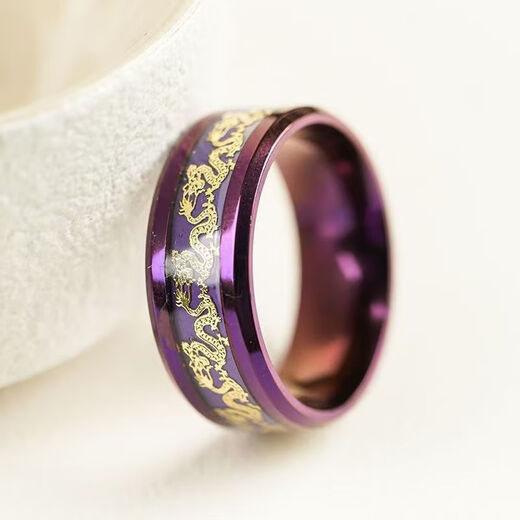 QMXD Shi Lai Run Ring Men's Jiu Zi Li niche fire luck index finger ring body protection non-fading ring birthday gift Jiu Zi Li Huo default number 9 Other remarks