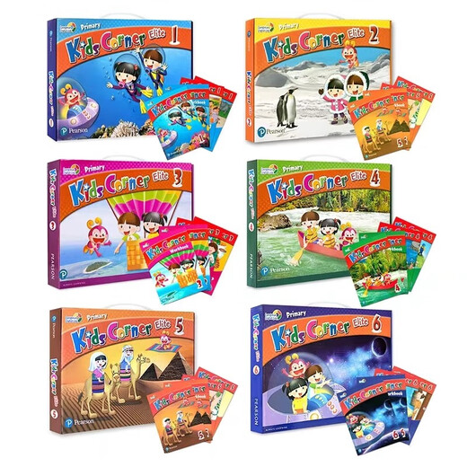 Original Pearson Langwen English Textbook Corner12345 Level 6-12 Years Children's Elementary School Student Books Workbooks Story Grading Reading Picture Books Training Institution KC School Vocabulary Preparation Level Friends Expansion Level Kids corner2 Level Student Set