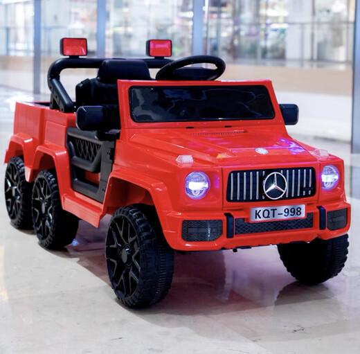 AWZ Big G children's electric car, new super large parent-child car, off-road double toy car, can sit in an adult remote control car, music version - small battery, 5 minutes of play, color changes, electric drive