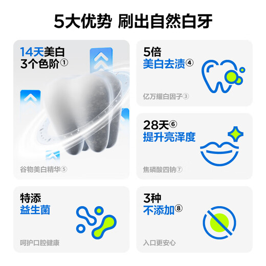 参半美白牙膏 去黄去牙渍烟渍洁净口腔 护龈家庭护理清新口气成人牙膏 【白桃+青提】锁白双效组合240g