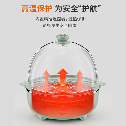九阳（Joyoung）煮蛋器多功能智能蒸蛋器7个蛋量 ZD7-GE130（飞泉绿）