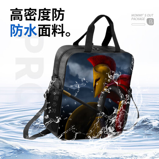 承琉趣味创意大容量补习袋火柴人大战学生手提书袋炫酷男生双肩包儿童补习袋斜跨包手拎帆布袋中小学生 D12532大容量帆布补习袋防水不掉色