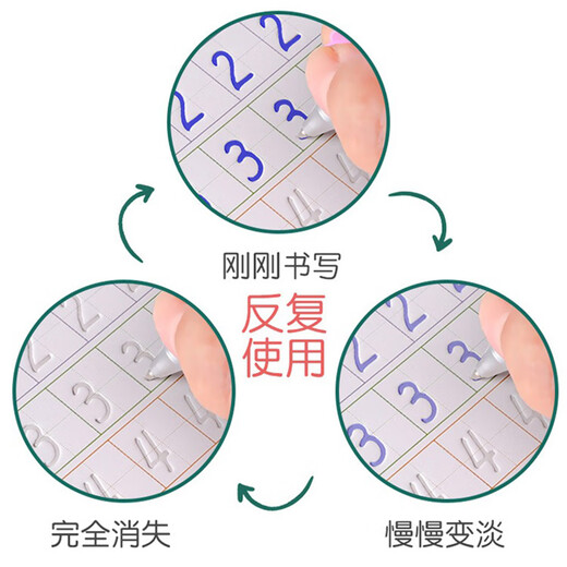 MPPMCK新款儿童凹槽练字帖英语字母数字拼音描红本幼儿园幼小衔接控笔训练本 豪华20本套餐 加20芯2杆2握