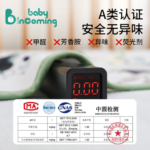 babyincoming婴儿隔尿垫可水洗纯棉a类防水透气宝宝尿布垫姨妈月经护理垫床垫 【小熊春游记】7A抗菌-防滑透气 80x100cm（推荐尺寸）