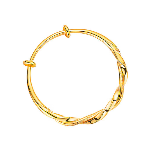 KZD999 pure gold Mobius twist bracelet for women new 24K pure gold half nail sand semi-gloss 0.01g push-pull twist pull twist bracelet