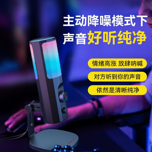Taidu TSP207 desktop microphone computer anchor live broadcast microphone special noise reduction e-sports game conference recording voice USB condenser microphone desktop laptop karaoke online class Type-c version 205 computer mobile phone universal + monitoring headphones