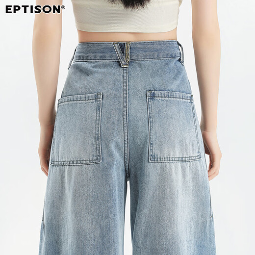 Kleidung besteht aus alten waschen hohen Jeans für Frauen im Jahr 2025 im Sommer lose schlanke und vielseitige bequeme, gerade Bighosen für Frauen