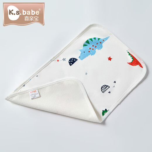 Baby diaper pad, newborn diaper, machine washable, waterproof, breathable, large aunt pad, leak-proof baby diaper pad, 45*30cm (2 pieces), colorful dinosaur (small size)