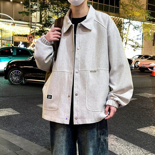 Ziweiqi Spring and Automn Veste d'automne marque Trendy Style mince jeunesse occasionnelle de travail beau style K15831 APPRICOT COLOR 6XL