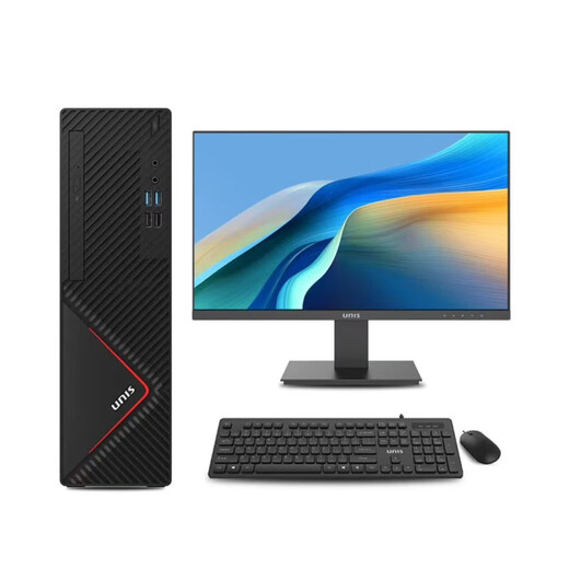 Unis Unisco Xinchuang Desktop D3890-G2 Домашний компьютер настольный компьютер Tongxin UOS Система одиночного хоста 16G Память 1 ТБ твердое состояние + 23,8 дисплея высокой четкости