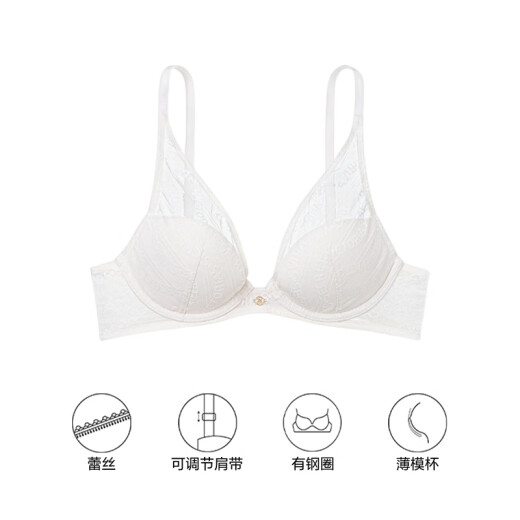 Victoria's Secret Classic Fashion Bra Bra Frauenunterwäsche 1 34Y5 Kokosnuss weiß-dünner Stil 11244753 75b (34b)