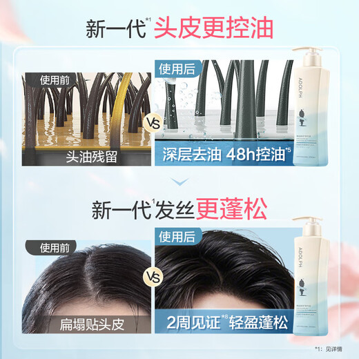 阿道夫洗发水沐浴露680ml*2大瓶套装 男女士去屑控油轻柔洗发膏护发蓬松 控油清爽洗发水680ml*2大瓶